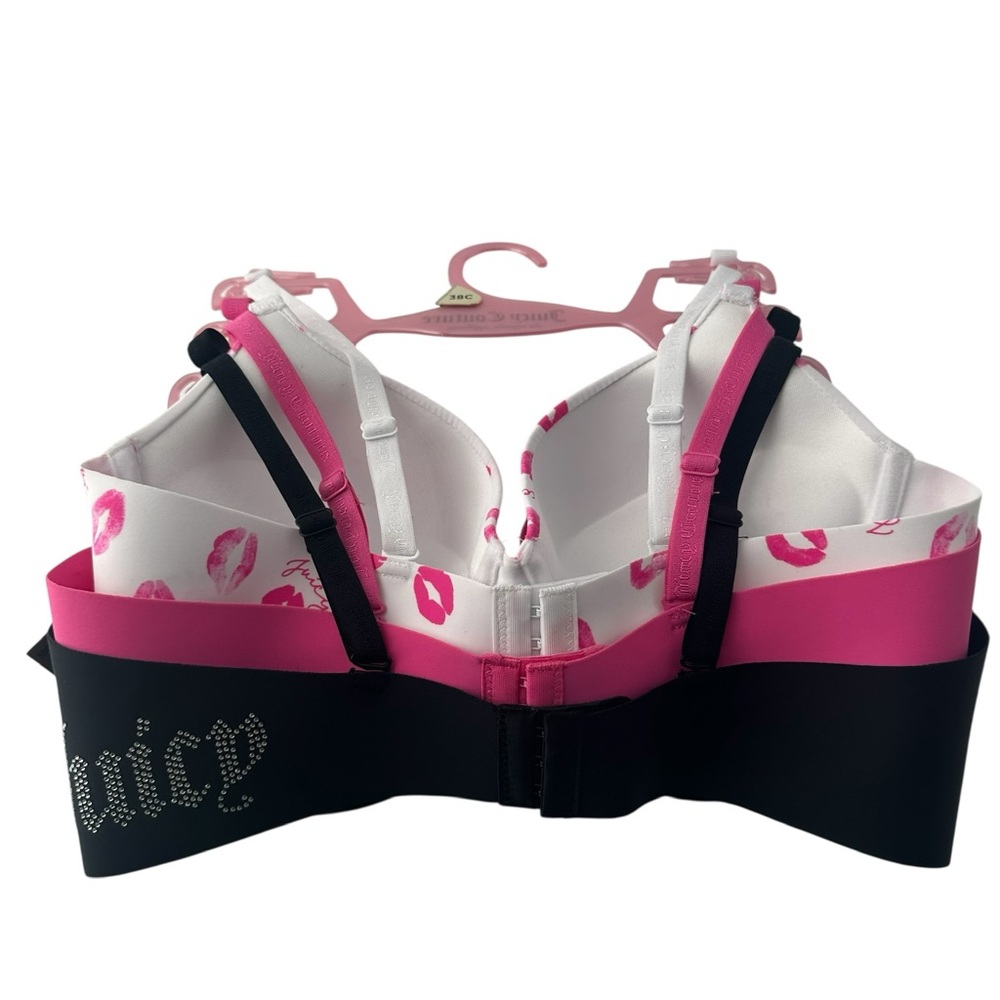 NWT Juicy Couture Sexy Push Up 3 Bra Set Valentine’s Day Coquette Feminine 38C - Picture 3 of 9